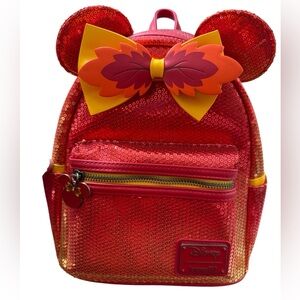 Loungefly Minnie Fall Mini Backpack with Ombré Sequins